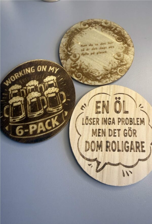 4 Pack Glasunderlägg
